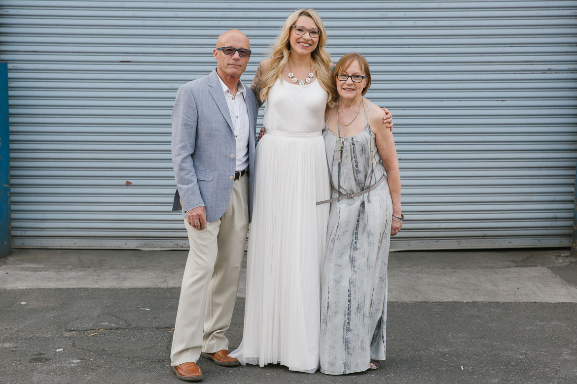 Within Sodo Seattle wedding family portrait