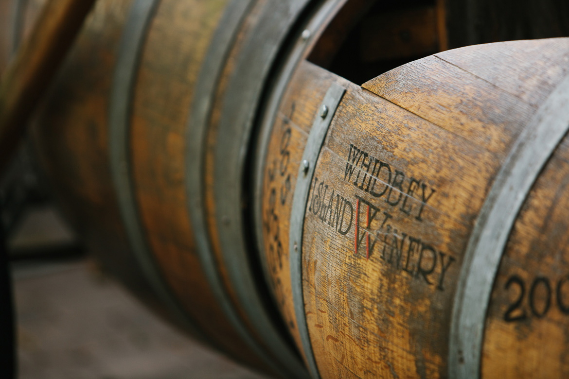 Whidbey Island Winery wedding wine barrel details in Washington
