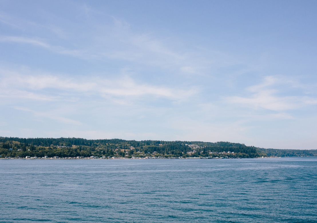 Ferry ride to Whidbey Island for Fireseed Catering wedding