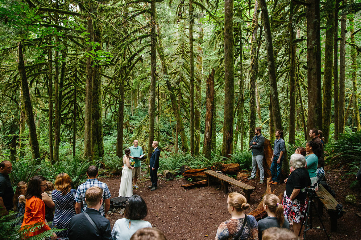 Wallace Falls wedding venue elopement in the Pacific Northwest