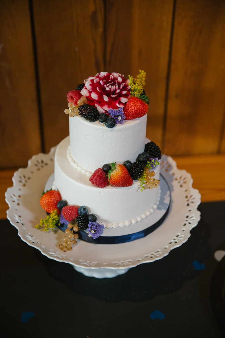 Within Sodo Seattle wedding reception details cake