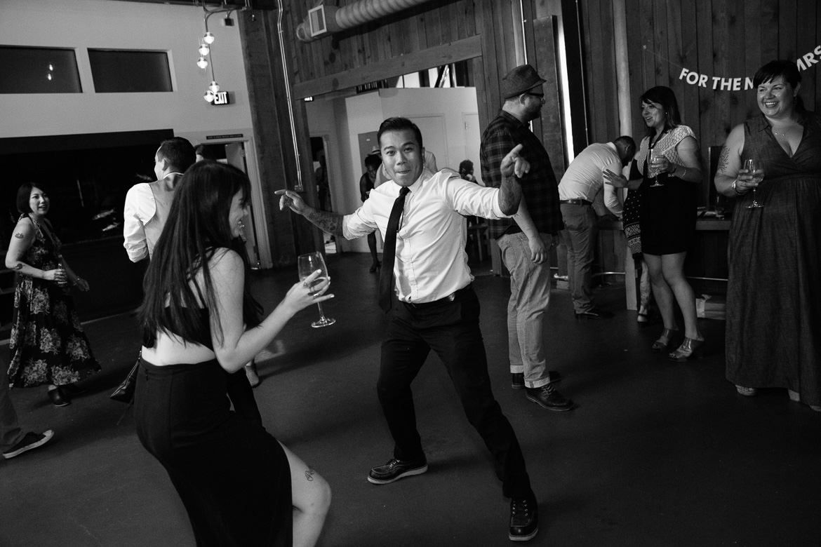Within Sodo Seattle wedding reception dancing