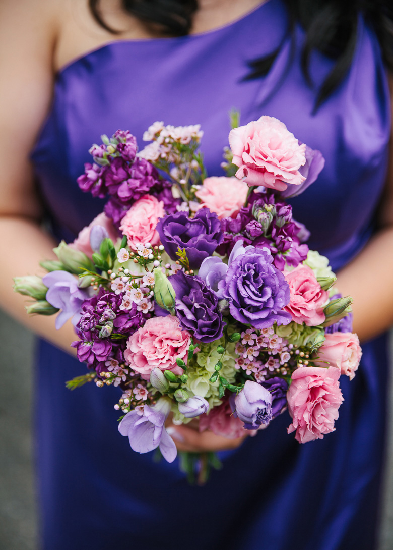 Bridesmaid bouquet at Columbia Winery wedding in Woodinville