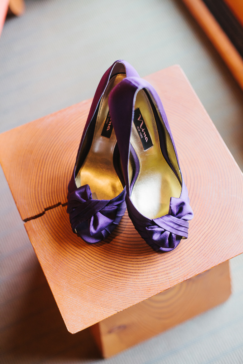 Wedding shoes detail for wedding at Columbia Winery in Woodinville