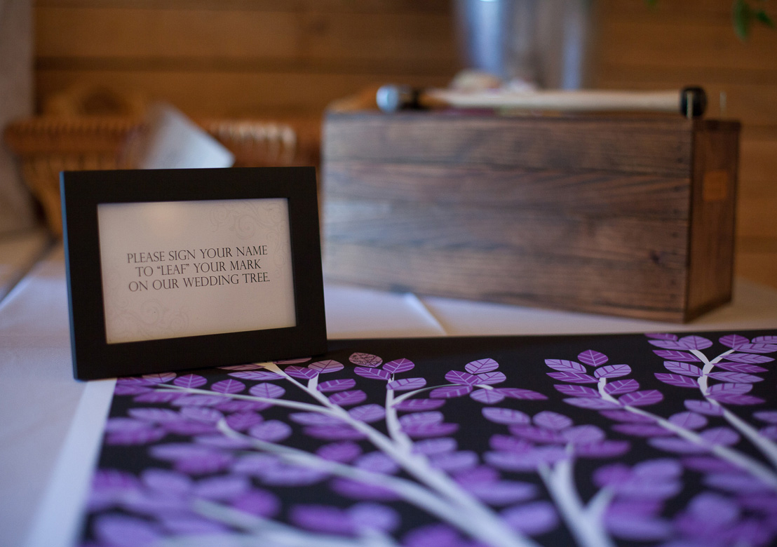 Reception details during Fireseed Catering wedding on Whidbey Island, WA