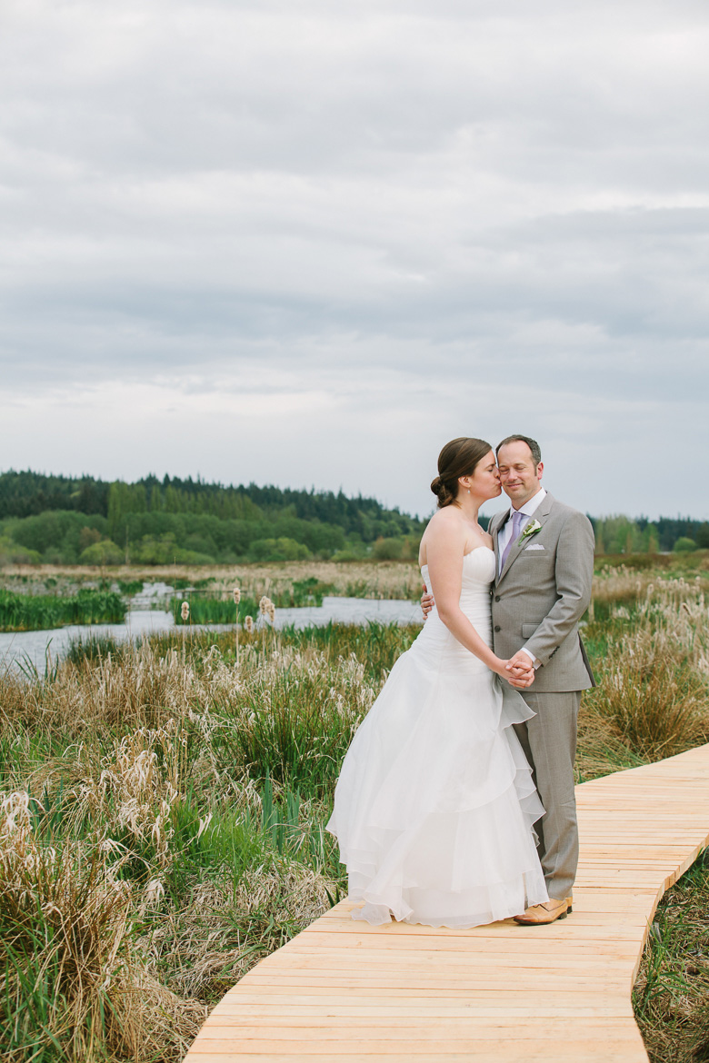 Bride and groom sunset portraits at Fireseed Catering wedding on Whidbey Island, WA 
