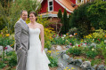 Fireseed Catering wedding Whidbey Island bride groom portrait gardens