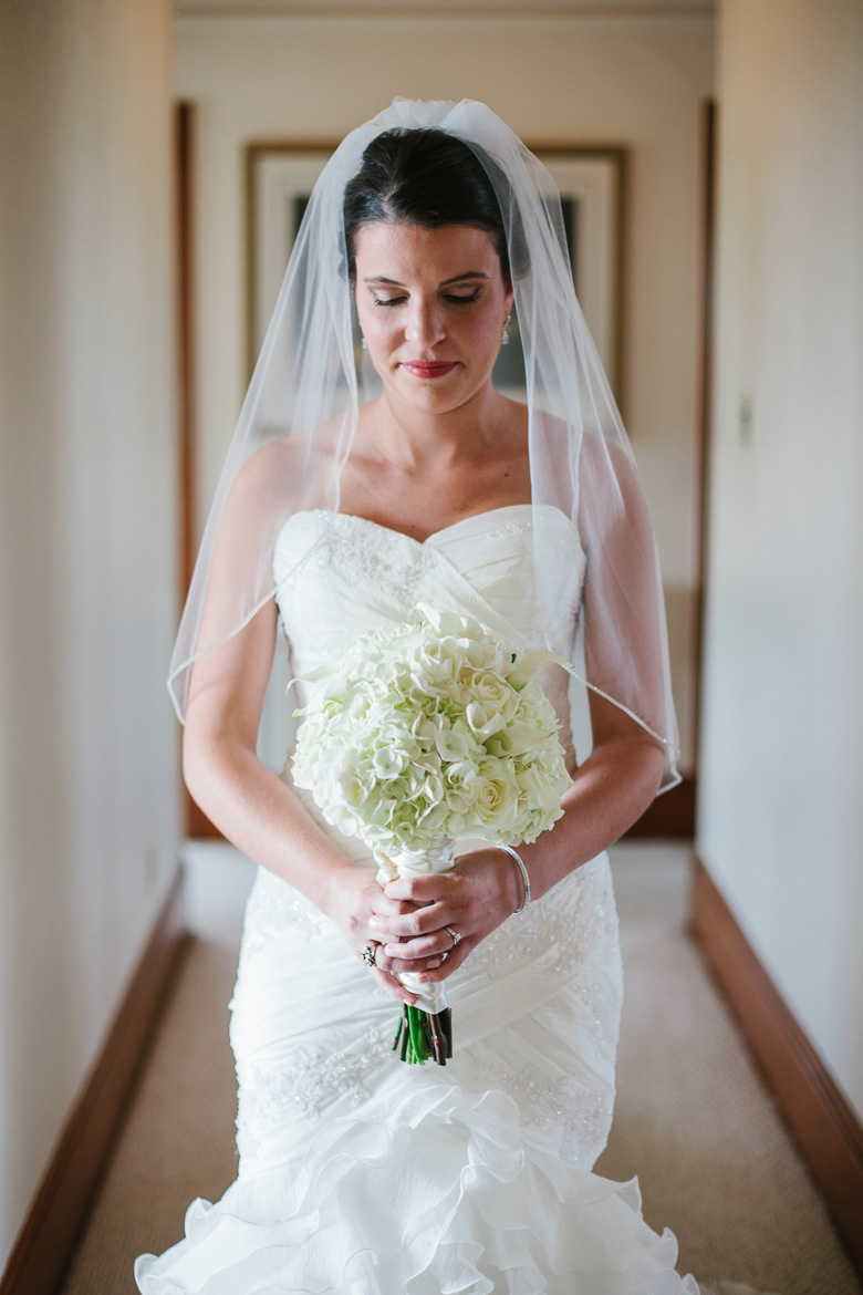 Bride before wedding at Lord Hill Farms in Snohomish Washington