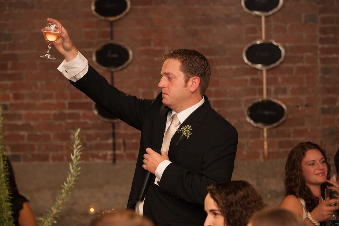  Melrose Market Studios wedding reception toasts