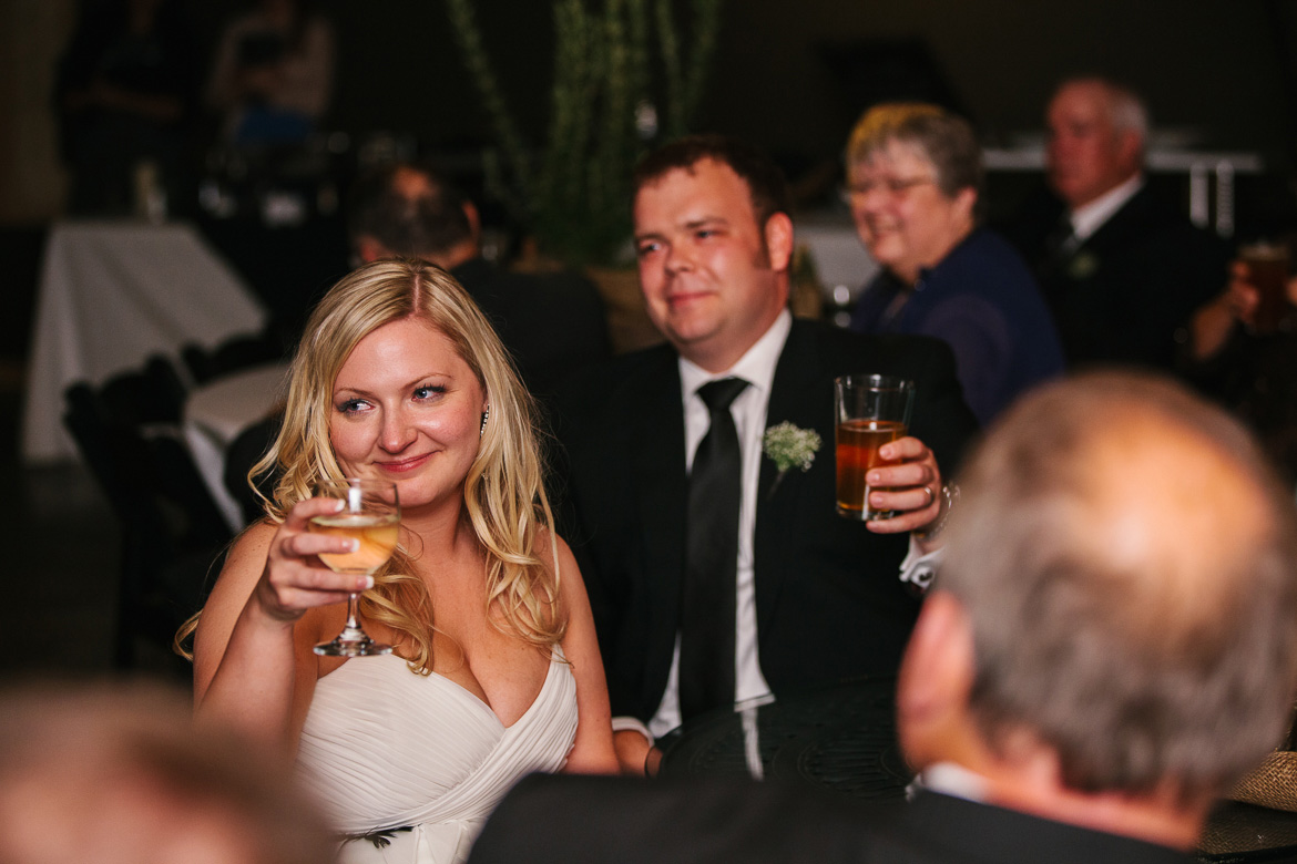 Melrose Market Studios wedding reception toasts