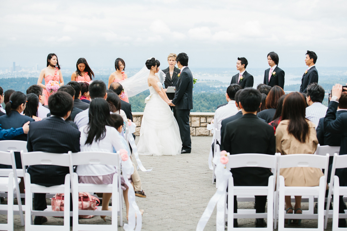 Wedding ceremony at Newcastle Golf Course in Washington