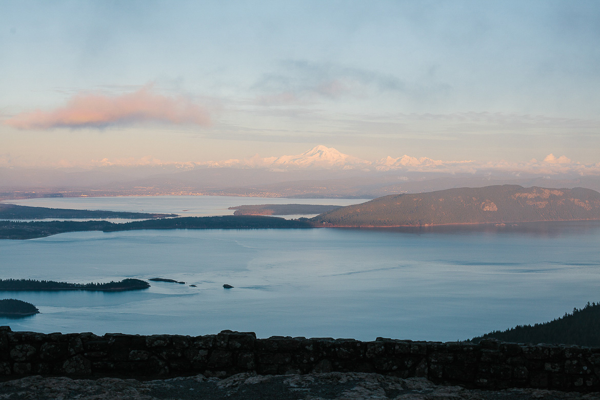 Orcas Island Washington Mount Constitution Mt Baker sunset