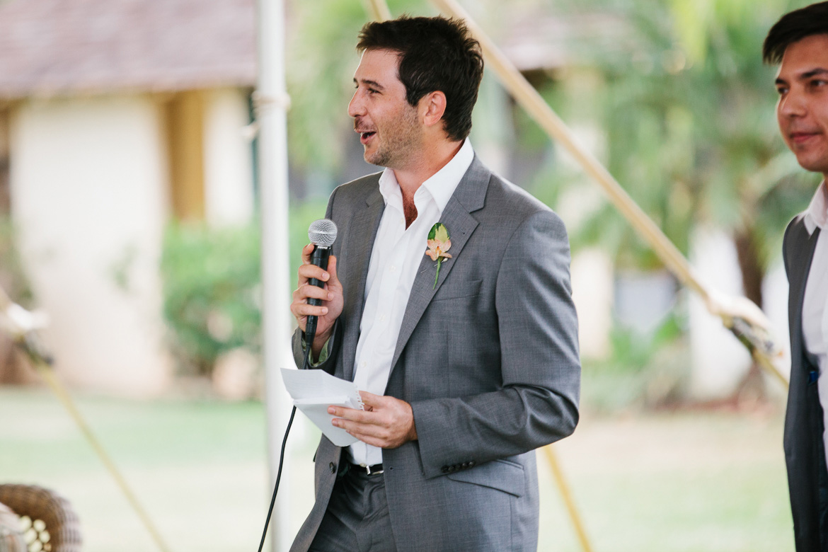 Waimea Plantation Cottages wedding Kauai reception bride groom toasts