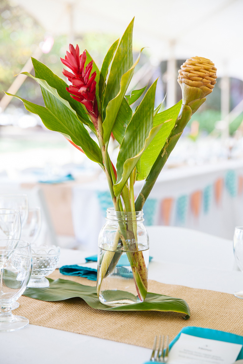 Waimea Plantation Cottages wedding Kauai reception details flowers