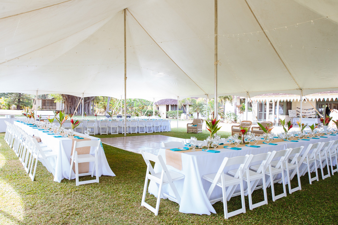 Waimea Plantation Cottages wedding Kauai reception details