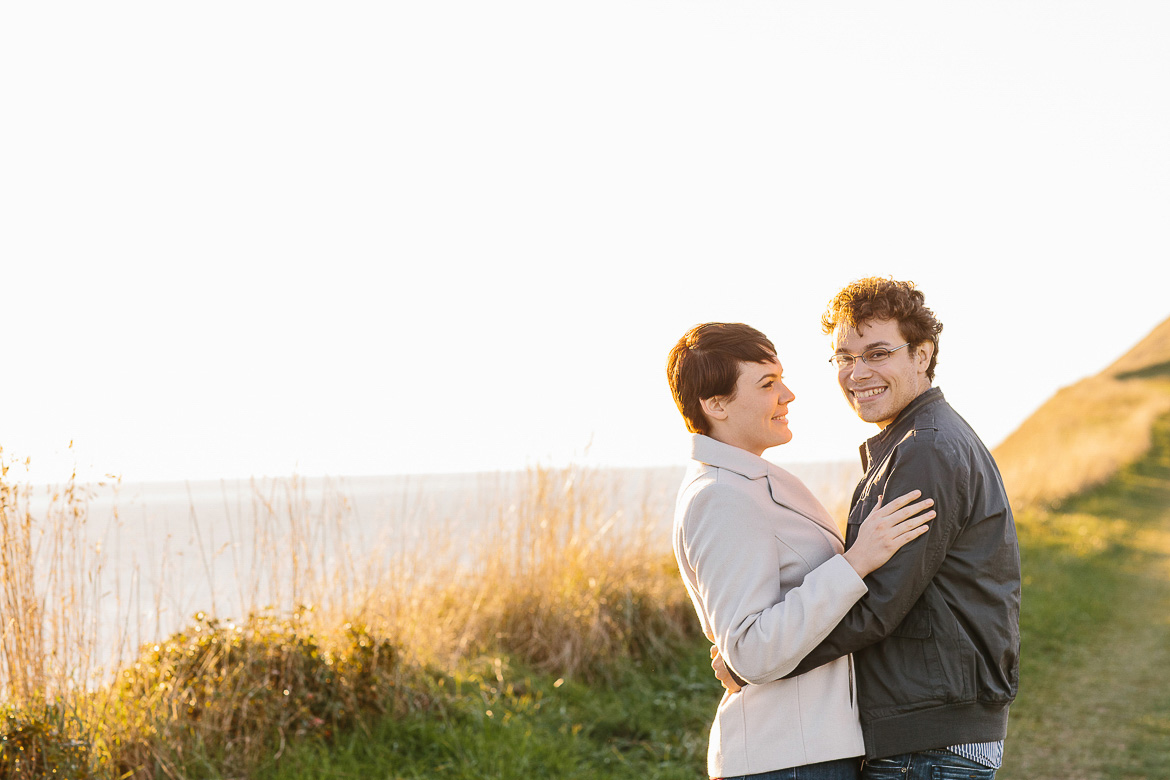 Engagement photos at Ebey's Landing on Whidbey Island, WA