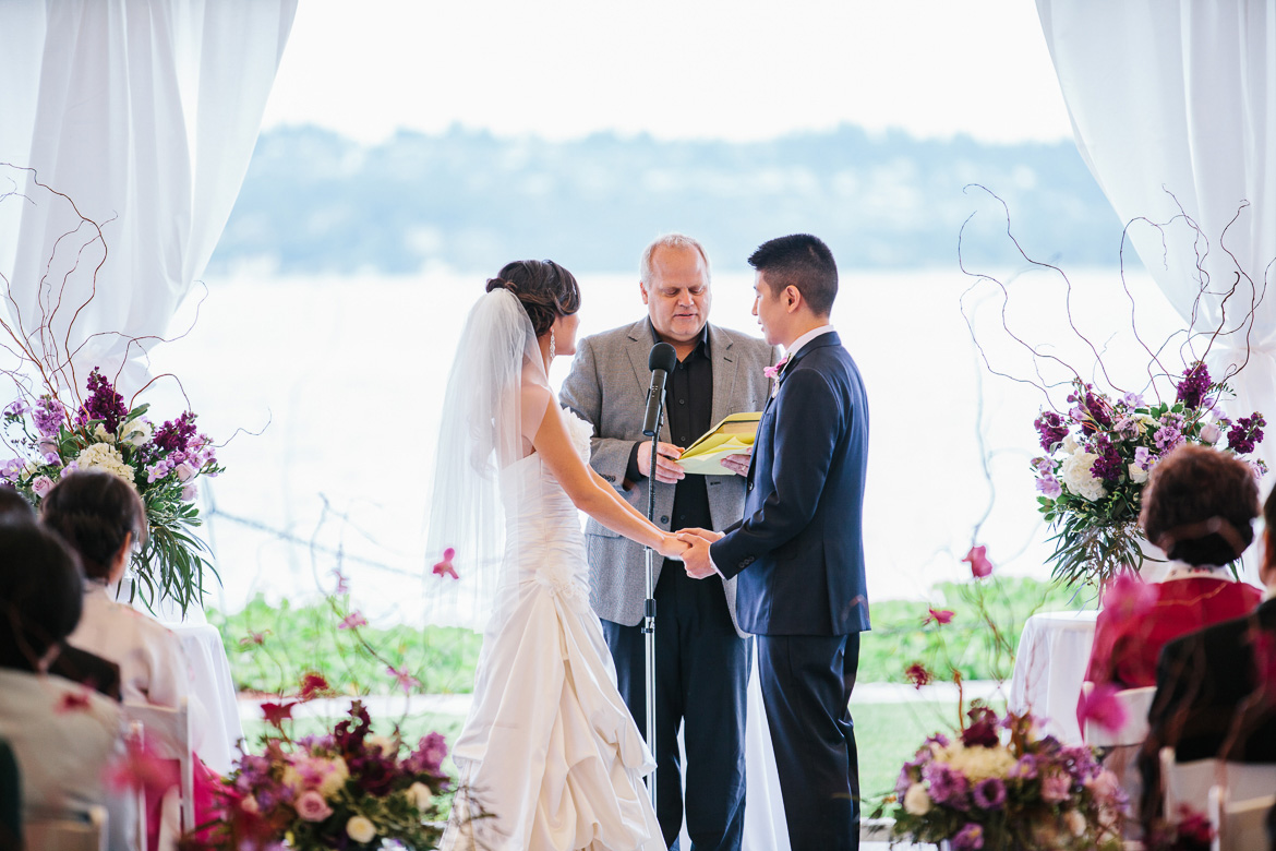  Woodmark Hotel wedding in Kirkland Washington ceremony